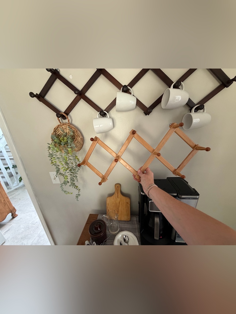 Darling Wood Expandable Wall Peg Rack - Picture 5 of 6